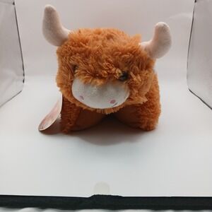 Pillow Pets PeeWees Highland Cow Plush‎ Stuffed Animal Toy
